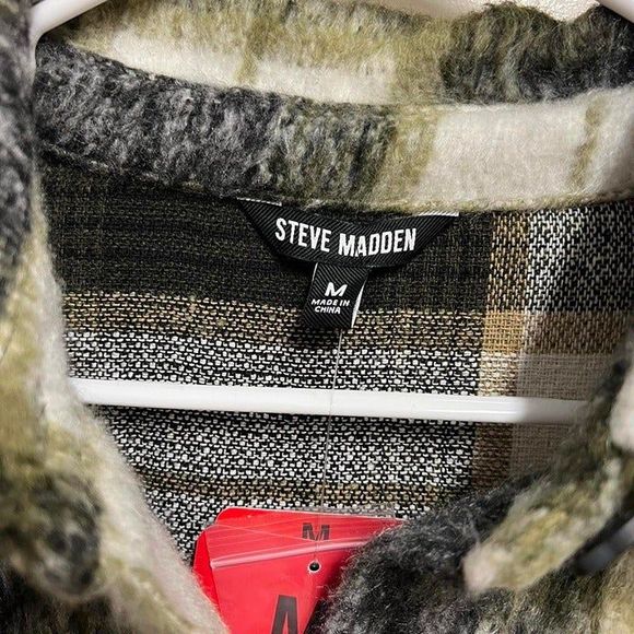 Steve Madden Chloe Shacket in Olive Night - Picture 3 of 7